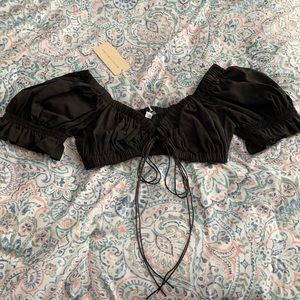 Black crop top from Beginning Boutique